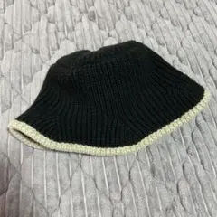 しまむら　petirire by Helm リブニットバケハ　中黒