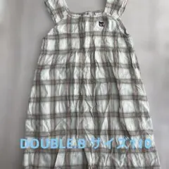 DOUBLE.B チェック柄 ノースリーブ ワンピース 110