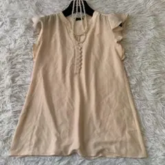 EPOCA THE SHOP フリルスリーブボタン付きノースリーブブラウス
