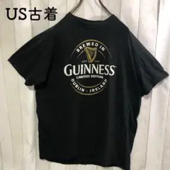 US古着Tシャツ黒　企業系　ビール　酒　ギネスビール　ヨーロッパ　ユーロ