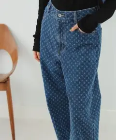 Ray BEAMS / ジャカード デニムパンツ　24SS サイズ0