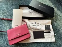 PRADA prada ショルダーバッグ ミニバック 財布 ショッキングピンク