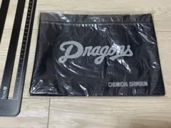 中日ドラゴンズ　dragons　ファスナーポーチ　黒　ブラック