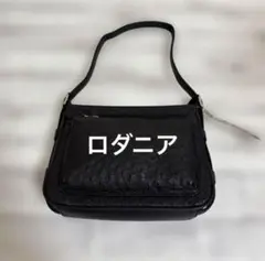 新品未使用 ロダニア　 オーストリッチ　ショルダーバッグ　斜め掛け　 ブラック