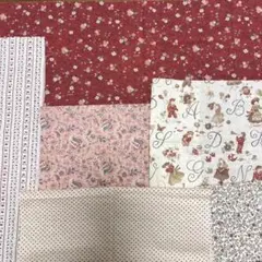 2L ベージュピンク系　パッチワーク用ハギレセット