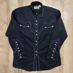 Scully スカリー ウエスタンシャツ ステッチ スナップボタン S 黒
