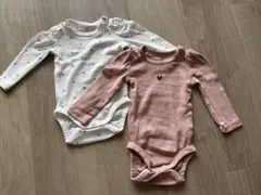 【新品未使用】H&M 長袖ボディスーツ 2枚セット