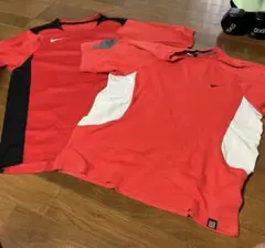 ナイキ　Nike 赤 半袖 スポーツシャツ 2枚セットドライ