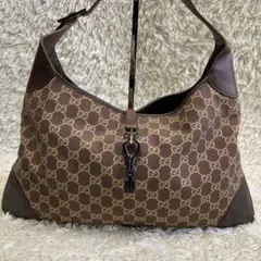 美品 グッチ 2way ワンショルダー ニュージャッキー GG レザー ブラウン