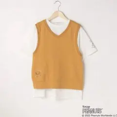 ポンポネットジュニア L ベスト ノースリーブカットソー スヌーピーコラボ 夏
