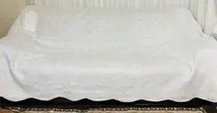 ホワイト キルティング マルチカバー