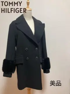 TOMMY HILFIGER コート 黒 ブラック 美品 お上品