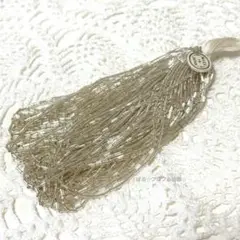 【未使用】‧✧̣̥̇‧竹ビーズ‧✧̣̥̇‧シルバー 糸通しビーズ☆サイズ3mm★10メートル