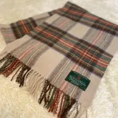 美品 希少 コラボ ジョンストンズ スコッチハウス カシミヤ マフラー チェック