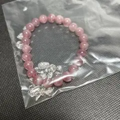 【未使用品】 パワーストーン 濃いピンク 7ミリ　23粒 （b）