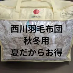 西川羽毛布団ダウン85%1.2kgシングルベージュ