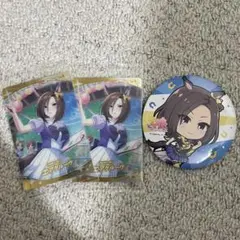 ウマ娘　エアグルーヴ　缶バッジ　カード