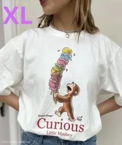 【週末限定値下げ】チャオパニック　ユニセックス　映画Ｔシャツ　おさるのジョージ