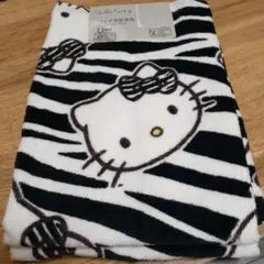 ゼブラ柄　Hello Kitty フェイスタオル 2枚組 約34×75cm