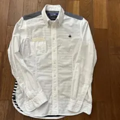 ジュンヤワタナベマン×ブルックスブラザーズ ドッキングボタンダウンシャツ WHT