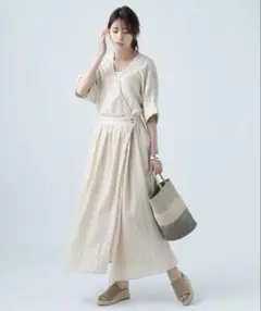 peach×bayflow カシュクールワンピース