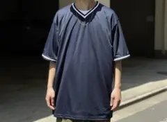 RETRO V NECK JERSEY NAVY the apartment