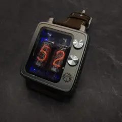 ジャンク】ニキシー管腕時計SEAHOPE Nixie Watch ブラック 時計