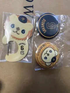 ジャイアンツ エニマイくじ カラビナ 缶バッジ ライオンハヤト(坂本勇人)