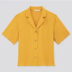 UNIQLOリネンブレンドオープンカラーシャツ