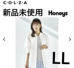 新品　Honeys シアーシャツ　ホワイト　LLサイズ
