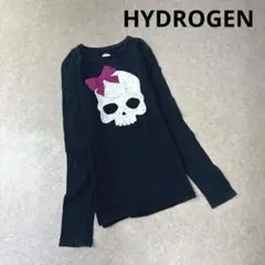 HYDROGEN ハイドロゲン 長袖 プリント ロング Tシャツ リボンスカル