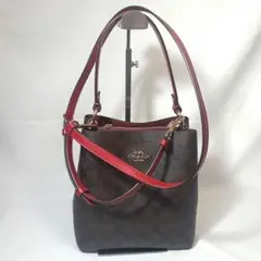 【新品】COACHコーチ2way ハンドバッグ　ショルダーPVC シグネチャー