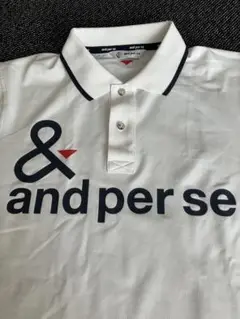 and per se ポロシャツ L ホワイト　着用1回のみ