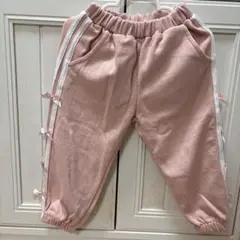 ピンク　パンツ　ボトムス　未着用　リボン　秋服　春服