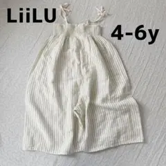 新品 LiiLU オーバーオール 4-6y Sandy stripes