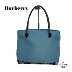 Burberry バーバリーブルーレーベル トートバッグ 青 ブルー