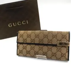 ✨極美品✨GUCCI 長財布 GG柄 キャンバス ジャガード 大人気✨