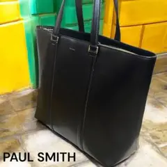 美品　人気モデル　ポールスミス トートバッグ ビジネスバッグA4収納 大容量 黒