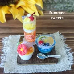 No.545【ミニチュアスイーツ】夏のデザートセット