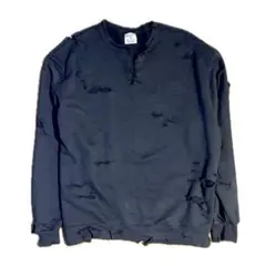 【常田着用】Champion ブラック ダメージ加工 スウェット