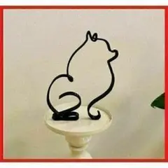 猫のシルエット 金属製オブジェ