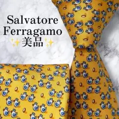 美品✨サルヴァトーレフェラガモ　ネクタイ　にわとり　ひよこ　可愛い　アニマル