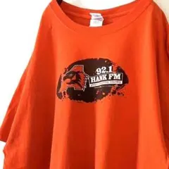 ギルダン ハンク FM 92.1 エクセラー Tシャツ XL オレンジ 古着