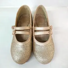 axes femme フォーマルシューズ ゴールド21cm 女の子