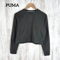 美品 PUMA プーマ フィットネス クルー スウェット シャツ ロンＴ