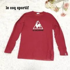 s.902【ルコックスポルティフ】長袖カットソー ロンＴ プリント レッド L