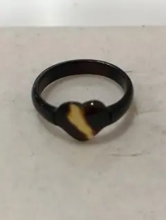 藤　ハート型べっ甲リング