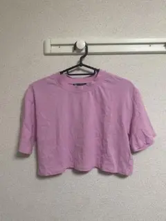 ZARA ピンク クロップドTシャツ Sサイズ