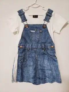 BuddyLee☆半袖デニムジャンスカ柄ワンピース　110サイズ　女の子
