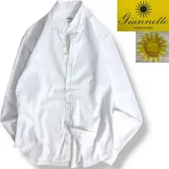 J5122 美品 ジャンネット ボタンダウンシャツ ホワイト M